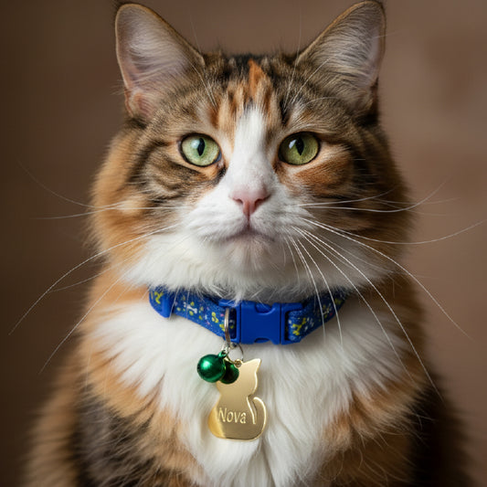 Cats Fabric QR code collar