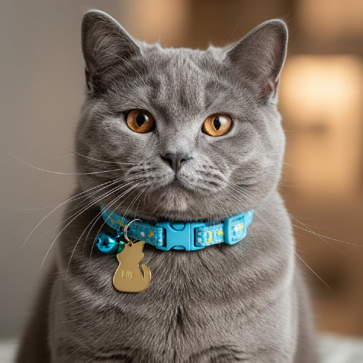 Cats Fabric QR code collar