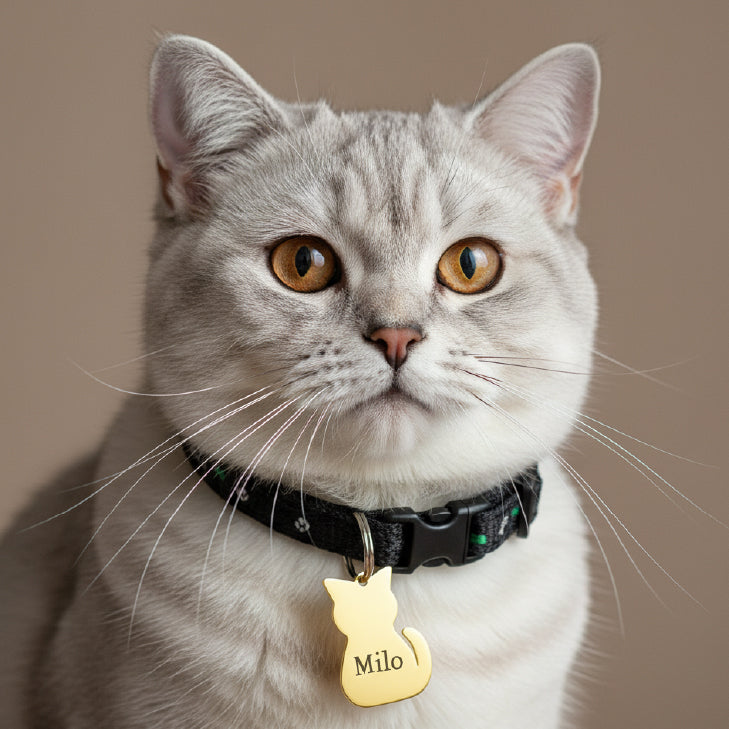 Cats Fabric QR code collar