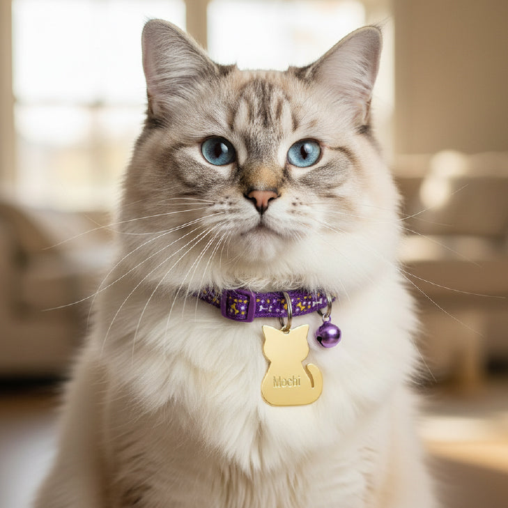 Cats Fabric QR code collar